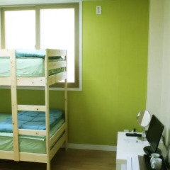 Отель Patio 59 Hongdae Guesthouse 2* Стандартный номер с двухъярусной кроватью