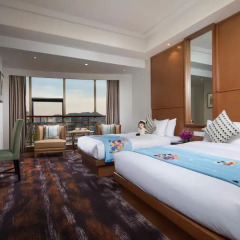 Отель Hangzhou Hua Chen International 4* Улучшенный семейный номер с двуспальной кроватью фото 5
