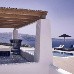 Отель Santo Maris Oia, Luxury Suites & Spa 5* Вилла Делюкс с различными типами кроватей фото 14