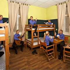 A Plus Hotel and Hostel Кровать в общем номере с двухъярусной кроватью фото 5