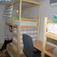 Хостел на Гуртьева Кровать в женском общем номере с двухъярусной кроватью фото 7