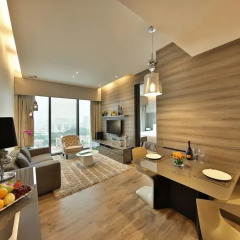 Отель Pan Pacific Serviced Suites Beach Road, Singapore комната для гостей фото 4