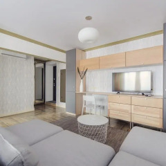 Апартаменты Kvartiras Minsk Apartments Минск комната для гостей фото 3