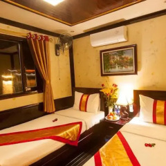 Отель Halong Bay Aloha Cruises 3* Улучшенный номер с различными типами кроватей фото 2