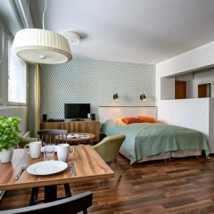 Апартаменты Forenom Serviced Apartments Espoo Tapiola в номере фото 2