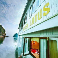 Отель Halong Golden Lotus Cruise Вьетнам, Халонг - отзывы, цены и фото номеров - забронировать отель Halong Golden Lotus Cruise онлайн приотельная территория фото 2