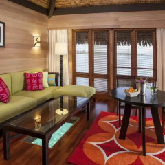 Отель The St Regis Bora Bora Resort 5* Улучшенная вилла Overwater с различными типами кроватей фото 3