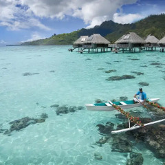 Отель Hilton Moorea Lagoon Resort and Spa 5* Бунгало с различными типами кроватей фото 10