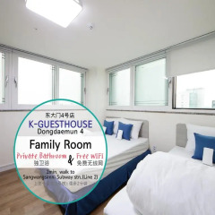 Отель K-GUESTHOUSE Dongdaemun 4 2* Стандартный семейный номер с двуспальной кроватью