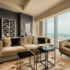 Апартаменты 40th+ Floor Luxury Apartments in Sky Tower Люкс с различными типами кроватей фото 18