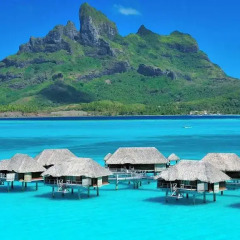 Отель Four Seasons Resort Bora Bora 5* Бунгало с различными типами кроватей фото 13