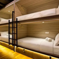 Capsule Pod Boutique Hostel Кровать в общем номере фото 9