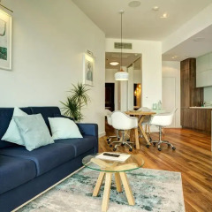 Отель Apartamenty Sky Tower Улучшенные апартаменты с различными типами кроватей фото 3