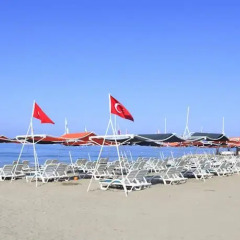 Club Mermaid Village Турция, Аланья - 1 отзыв об отеле, цены и фото номеров - забронировать отель Club Mermaid Village - All Inclusive онлайн пляж фото 2