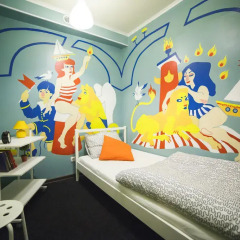 Art Hostel Contrast Стандартный номер с различными типами кроватей