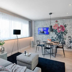 Апартаменты Mloft Apartments Munchen Мюнхен комната для гостей фото 17