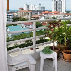 Отель Jomtien View Talay Studio Apartments Таиланд, Паттайя - отзывы, цены и фото номеров - забронировать отель Jomtien View Talay Studio Apartments онлайн балкон