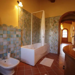 Отель Villa Poggio al Vento Италия, Гуардисталло - отзывы, цены и фото номеров - забронировать отель Villa Poggio al Vento онлайн ванная