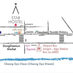 Star Hostel Seoul Dongdaemun Сеул городской автобус