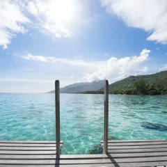 Отель Hilton Moorea Lagoon Resort and Spa 5* Бунгало Премиум с различными типами кроватей фото 3