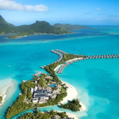 Отель The St Regis Bora Bora Resort пляж фото 5