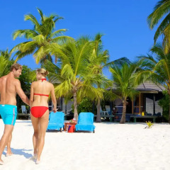 Отель Kuredu Island Resort 4* Вилла с различными типами кроватей фото 6