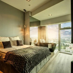 Отель Apartamenty Sky Tower Улучшенные апартаменты с различными типами кроватей фото 6