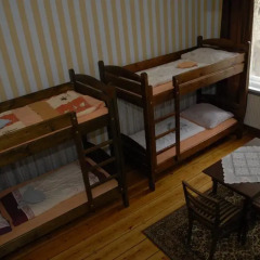 Hostel Mleczarnia Кровать в общем номере с двухъярусной кроватью фото 4