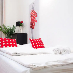 Апартаменты Black & White Apartment Будапешт комната для гостей фото 2