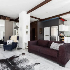 Гостиница Spacious Loft na Sovetskoy Апартаменты разные типы кроватей фото 17