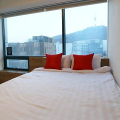 Отель STEP INN Myeongdong 1 3* Стандартный номер с двуспальной кроватью фото 5