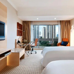 Отель Hilton Singapore 5* Номер Делюкс с различными типами кроватей фото 3