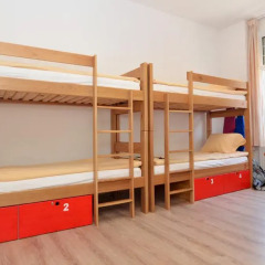 Hostel Temza Кровать в общем номере с двухъярусной кроватью фото 11