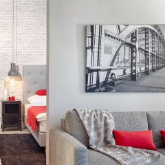 Апартаменты Mloft Apartments Munchen Мюнхен комната для гостей фото 7