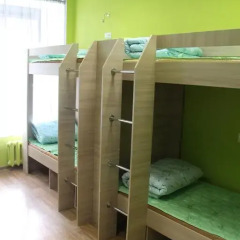 Хостел Позитив Кровать в общем номере с двухъярусной кроватью фото 11