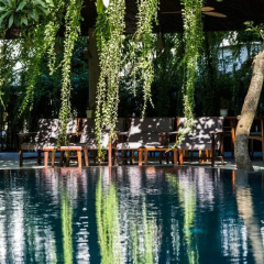 Отель Atlas Hoi An Hotel Вьетнам, Хойан - отзывы, цены и фото номеров - забронировать отель Atlas Hoi An Hotel онлайн приотельная территория фото 2