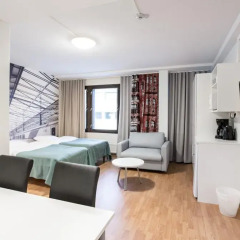 Отель Forenom Aparthotel Helsinki Herttoniemi Стандартный номер с различными типами кроватей фото 14