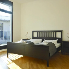 Five Elements Hostel Leipzig Стандартный номер с двуспальной кроватью (общая ванная комната)