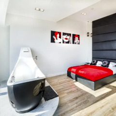 Отель Sky Tower Wroclaw 46th Floor Penthouse Вроцлав комната для гостей