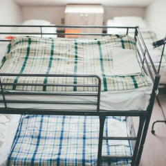 Хостел "Крыша" Кровать в общем номере с двухъярусными кроватями фото 15