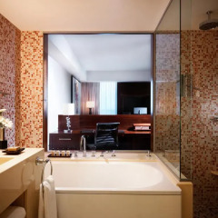Отель Jumeirah Frankfurt 5* Номер Делюкс с различными типами кроватей фото 9