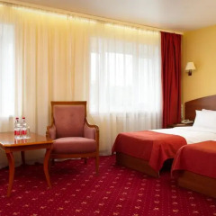 АЗИМУТ Отель Нижний Новгород 4* Стандартный номер с 2 отдельными кроватями фото 3