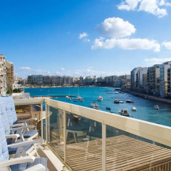 Апартаменты Seafront Apartment Spinola Bay Сан Джулианс балкон