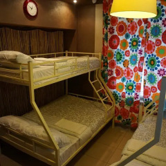 Hostel Berloga Кровать в общем номере с двухъярусной кроватью фото 5