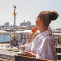 Гостиница Крещатик City Center Апартаменты Престиж с различными типами кроватей фото 4