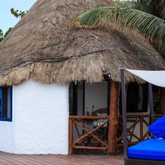 Отель Las Nubes de Holbox 3* Бунгало с различными типами кроватей фото 6