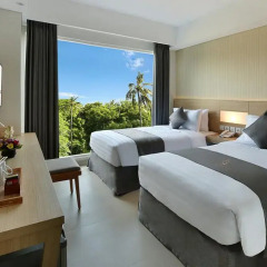 Отель Jimbaran Bay Beach Resort & Spa 4* Улучшенный номер с различными типами кроватей фото 5