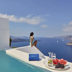 Отель Alti Santorini Suites Люкс с двуспальной кроватью фото 20