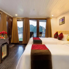 Отель Halong Paloma Cruise 4* Представительский люкс с различными типами кроватей фото 7