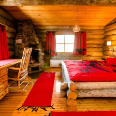 Отель Kakslauttanen Arctic Resort - Igloos and Chalets 4* Шале с различными типами кроватей фото 5